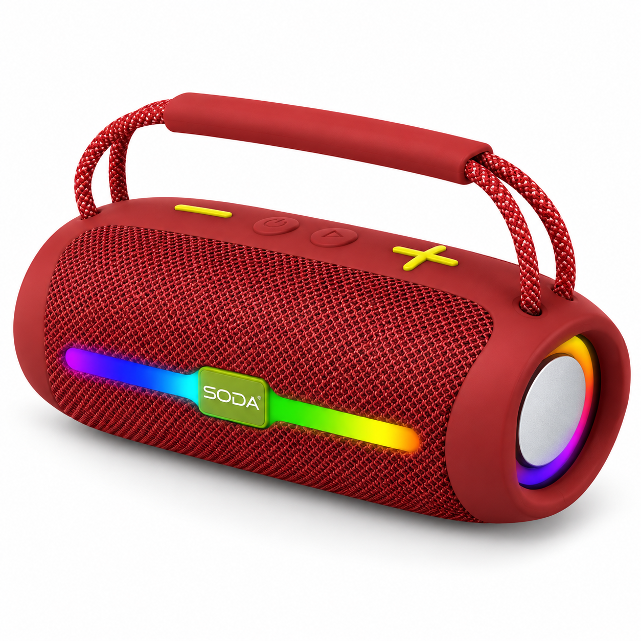 سماعة SODA NFD-223 المحمولة بإضاءة RGB – أحمر
