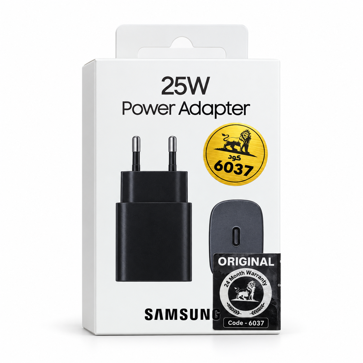شاحن حائط سامسونج 25 وات بمنفذ USB‑C – أسود